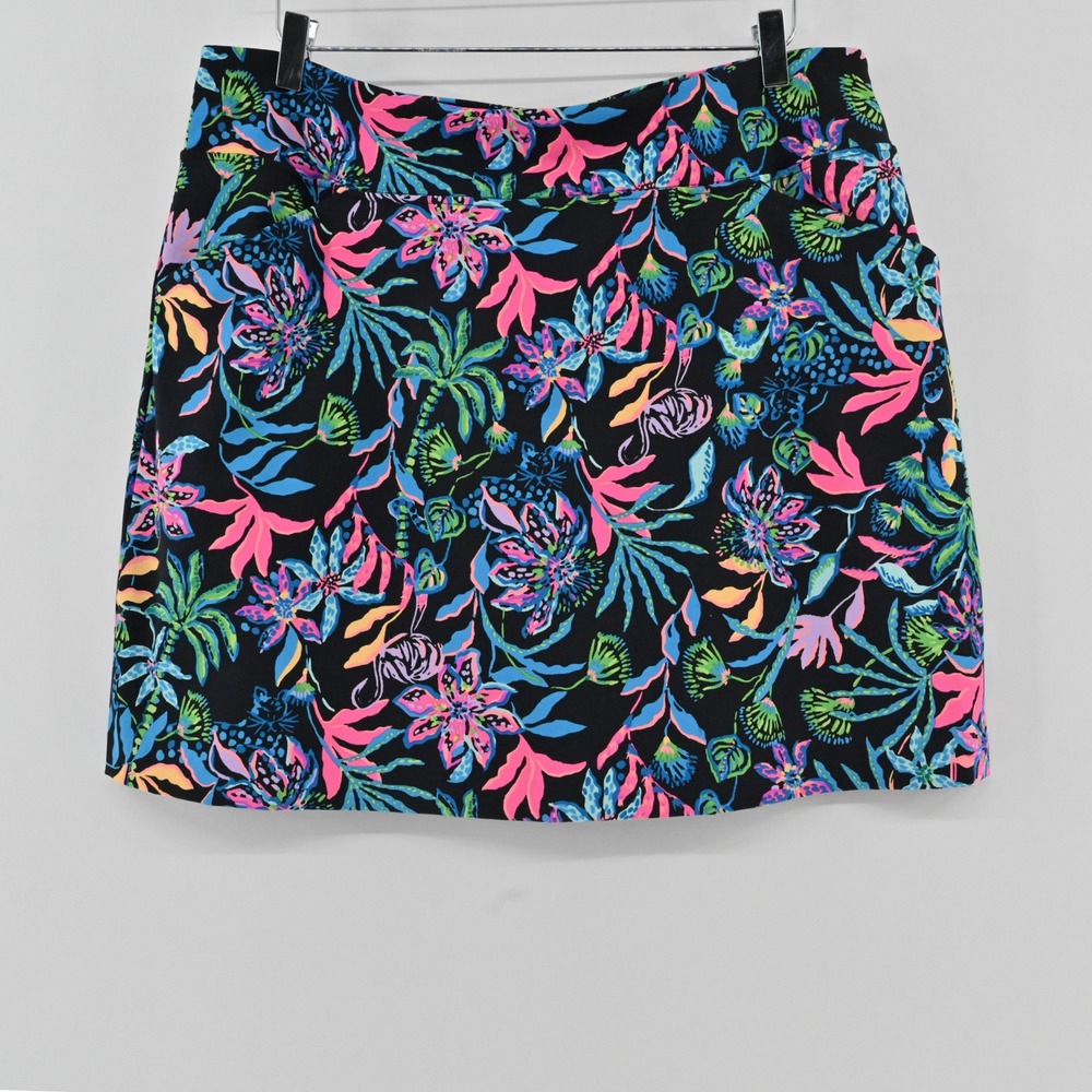 Lilly Pulitzer Luxletic Monica Skort Size 16 Paradise Glow Onyx Tropical Golf